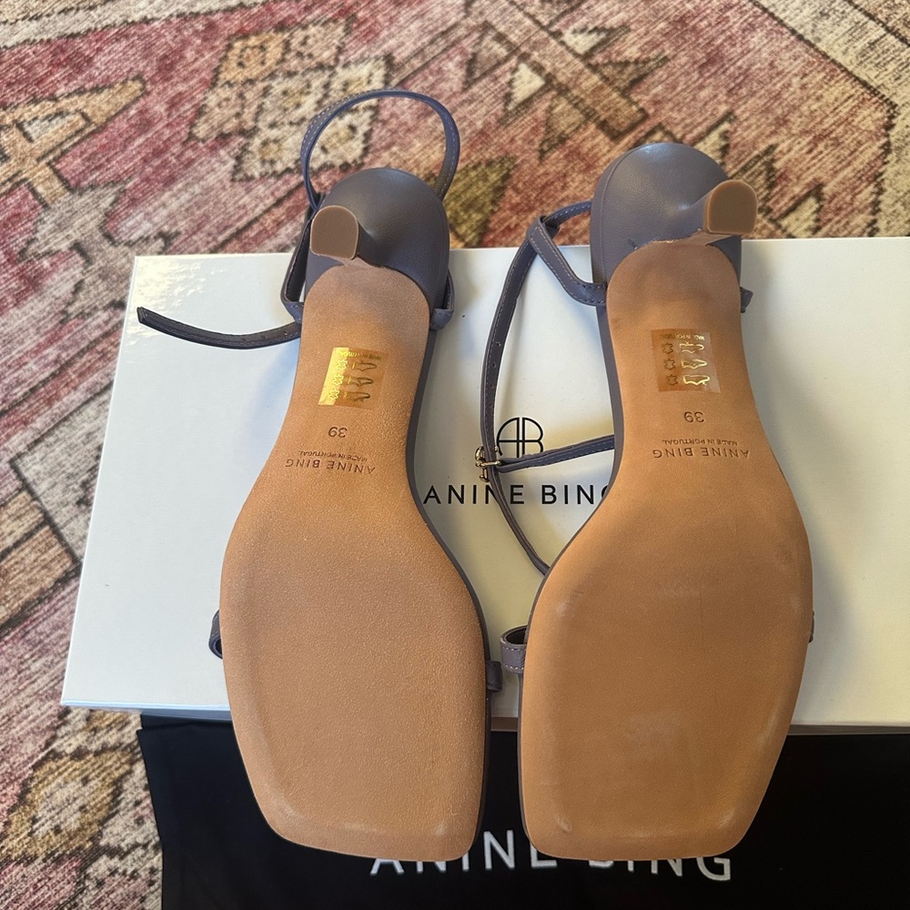 NIB Anine Bing Invisible Sandals in Violet, Size 39 - Picture 3 of 7